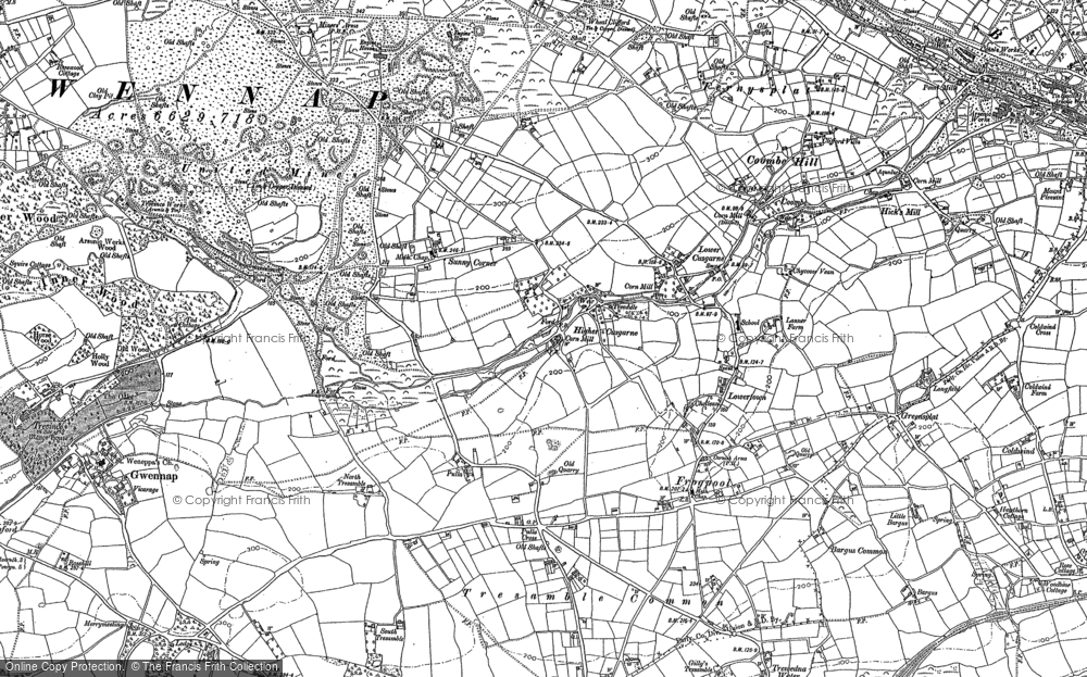 Old Map of Cusgarne, 1878 - 1879 in 1878