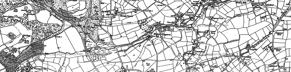 Old map of Cusgarne in 1878