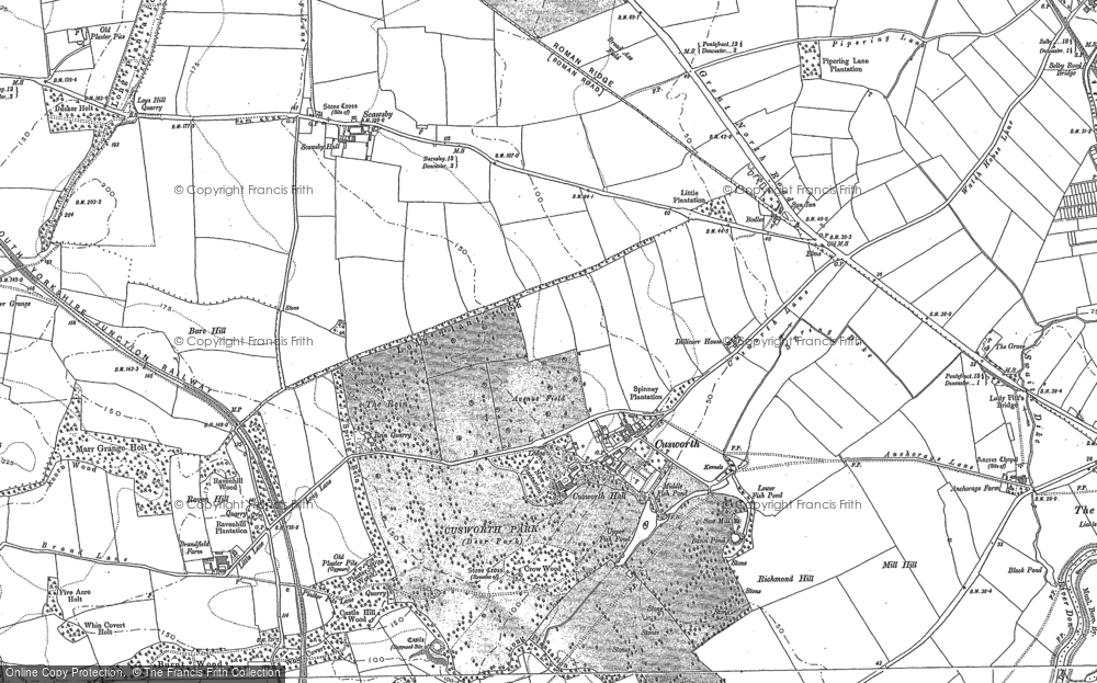 Old Map of Cusworth, 1890 - 1904 in 1890