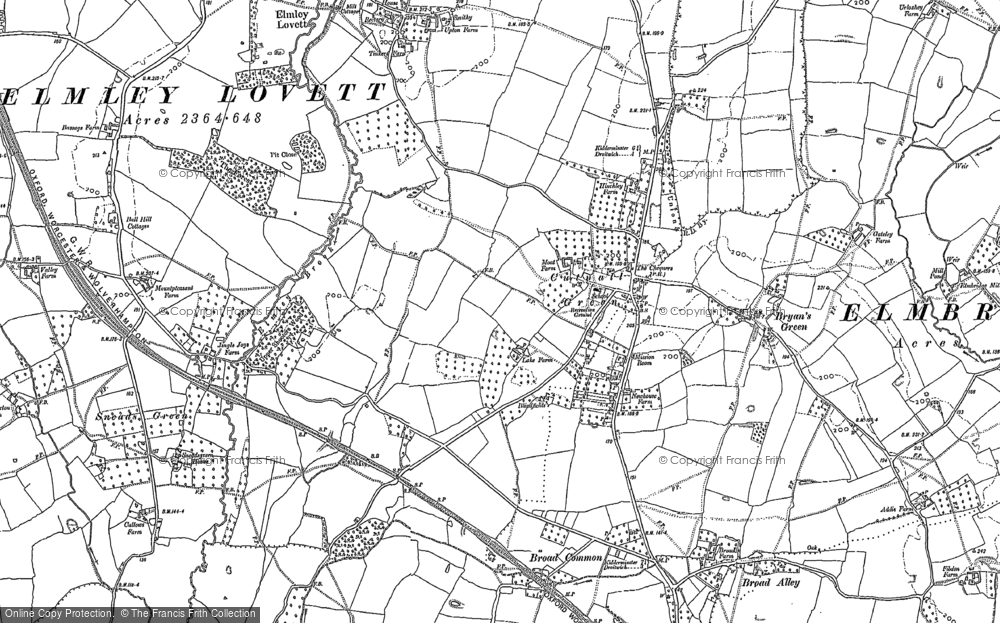 Old Map of Cutnall Green, 1883 in 1883