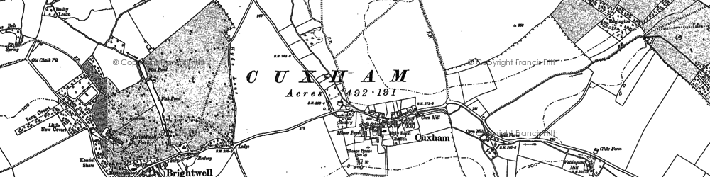 Old map of Cuxham in 1897