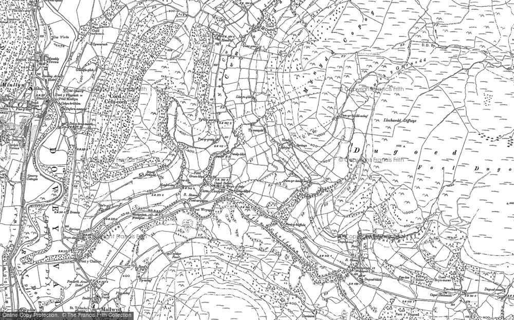 Old Map of Cwm-Cewydd, 1900 in 1900