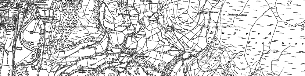 Old map of Cwm-Cewydd in 1900