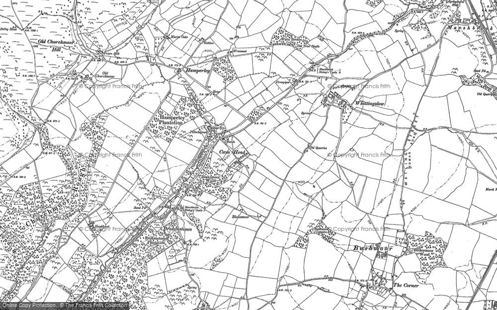 Old Map of Cwm Head, 1883 in 1883