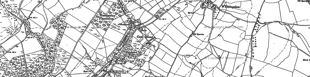 Old map of Cwm Head in 1883