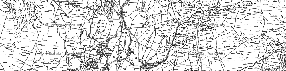 Old map of Braich-y-Dinas in 1878