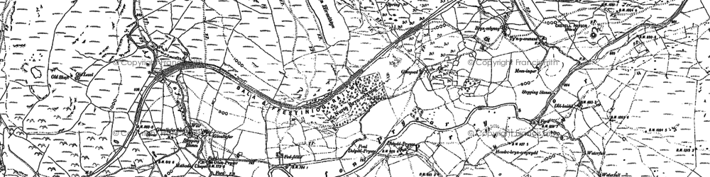 Old map of Hafod-wen in 1887