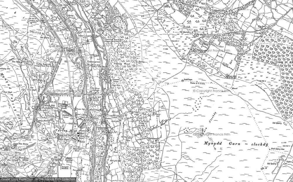 Old Map of Historic Map covering Gallowsgreen in 1899