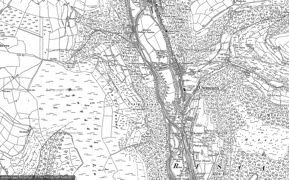 Old Map of Cwmcarn, 1899 - 1916 in 1899