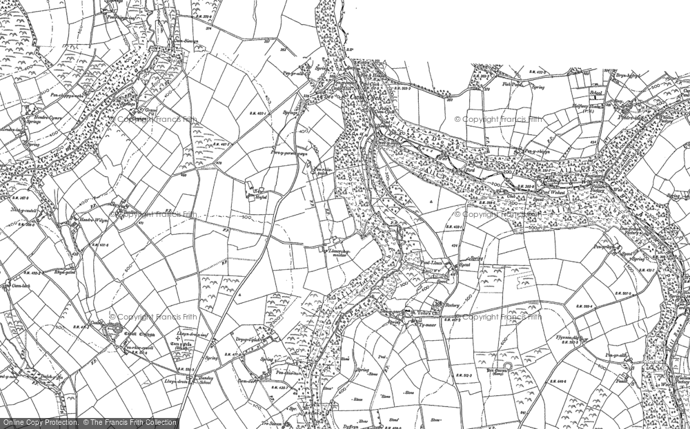 Old Map of Cwmcych, 1887 - 1904 in 1887