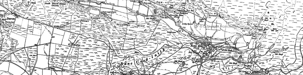 Old map of Banc Trawsnant in 1886