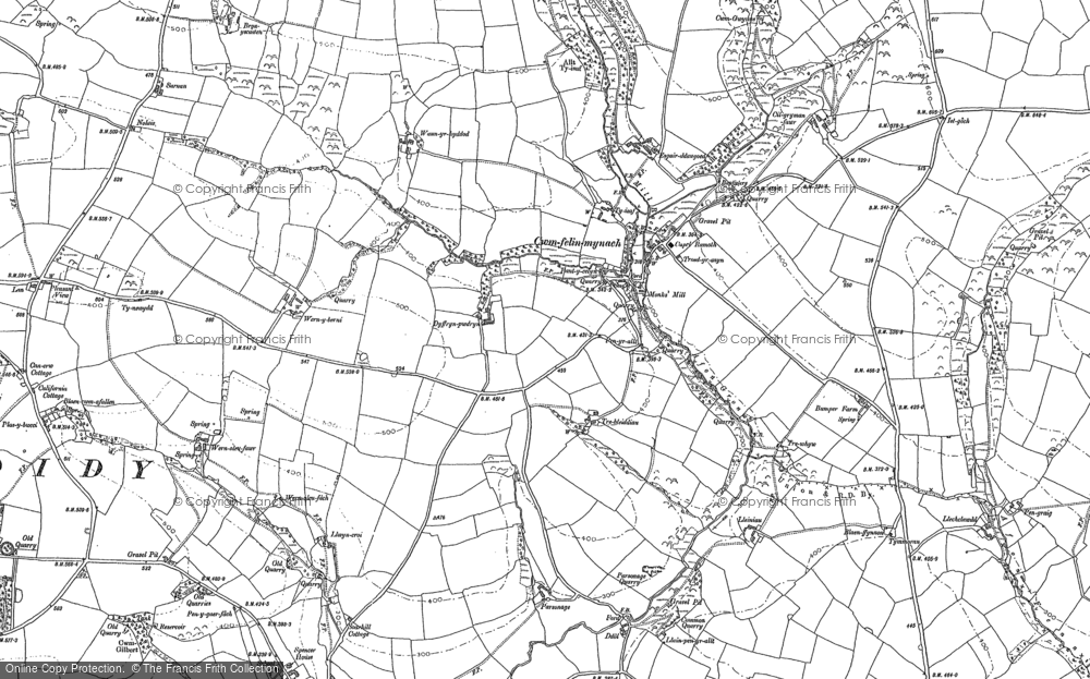 Old Map of Cwmfelin Mynach, 1887 - 1888 in 1887