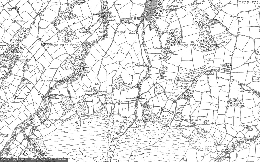 Old Map of Cwmgwdi, 1882 - 1887 in 1882