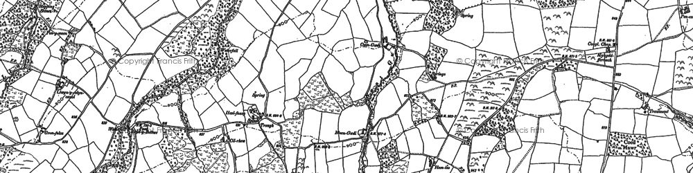 Old map of Cwmgwdi in 1882