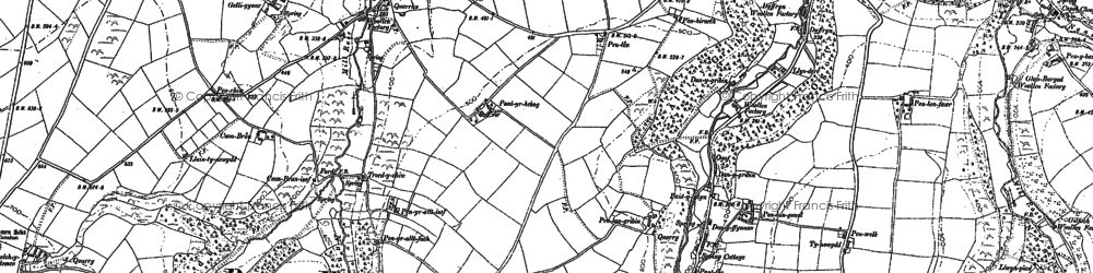 Old map of Penboyr in 1887