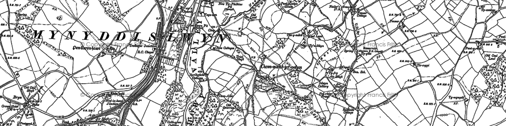 Old map of Cwmnantyrodyn in 1899