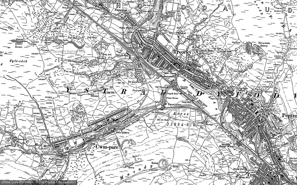 Old Map of Cwmparc, 1897 - 1898 in 1897