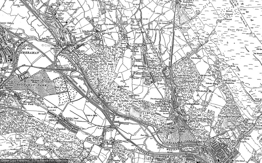 Old Map of Cwmpennar, 1898 in 1898
