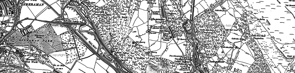 Old map of Cwmpennar in 1898