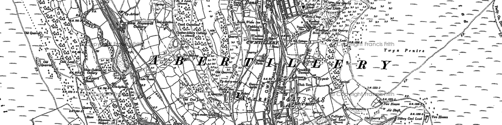 Old map of Twyn Gwryd in 1899