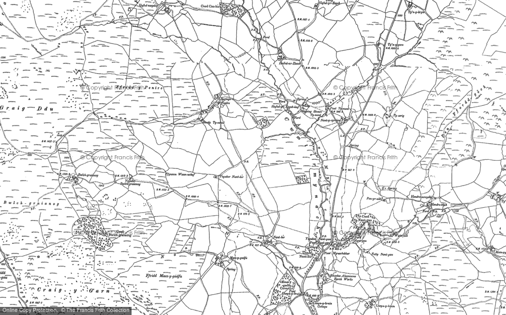 Old Map of Cwmtirmynach, 1886 - 1900 in 1886