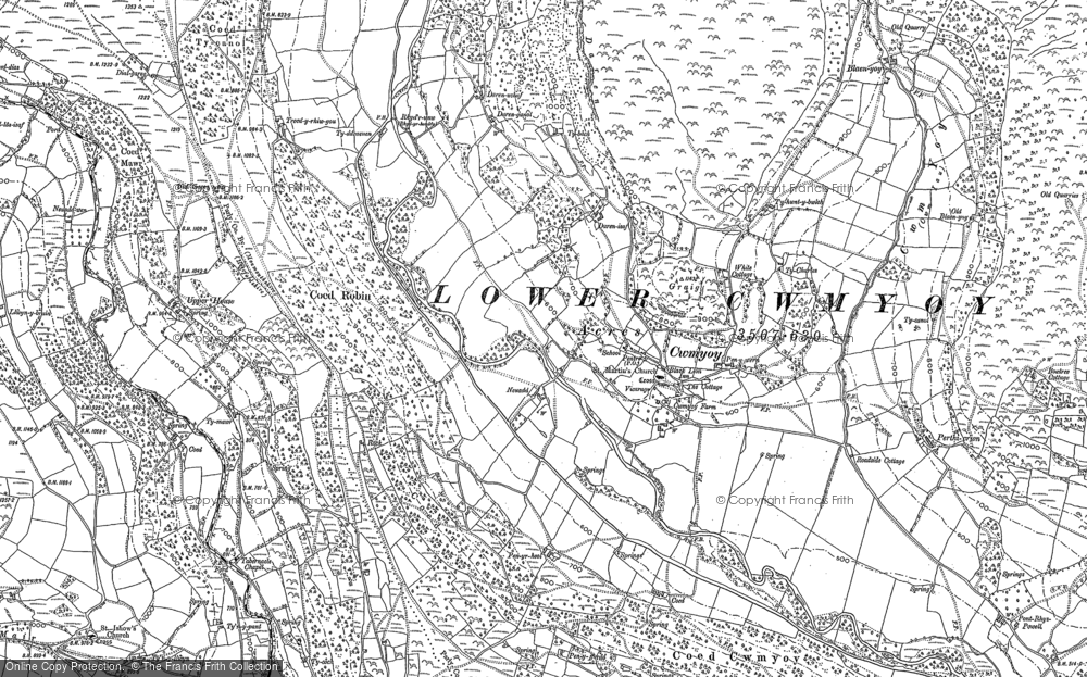 Old Map of Historic Map covering Blanyoy in 1903