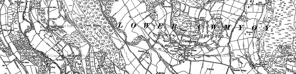 Old map of Cwmyoy in 1903