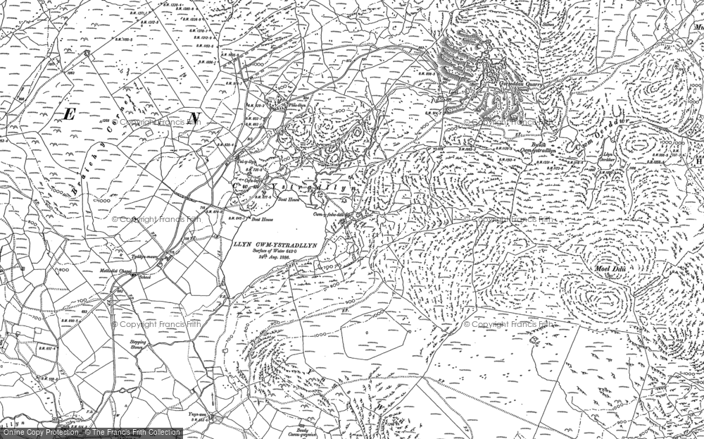 Old Map of Cwmystradllyn, 1899 in 1899