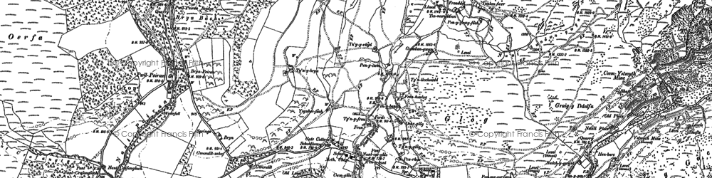 Old map of Allt y Dafarn in 1901