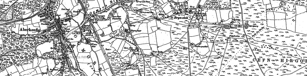 Old map of Cymdda in 1897
