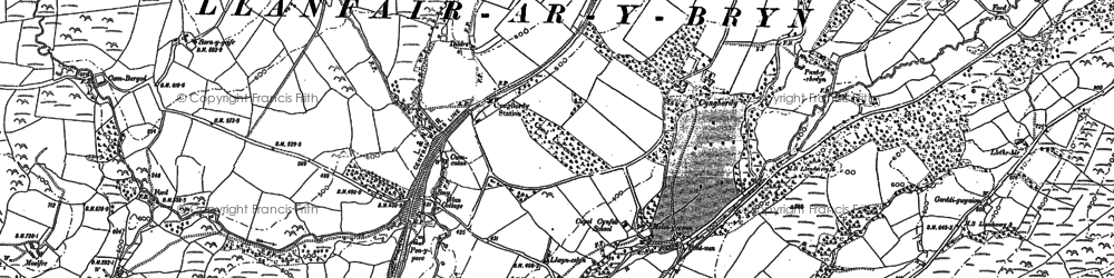 Old map of Afon Crychan in 1904