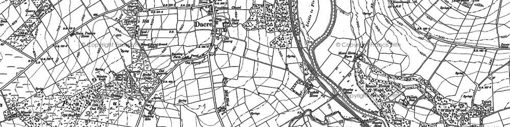 Old map of Dacre in 1907
