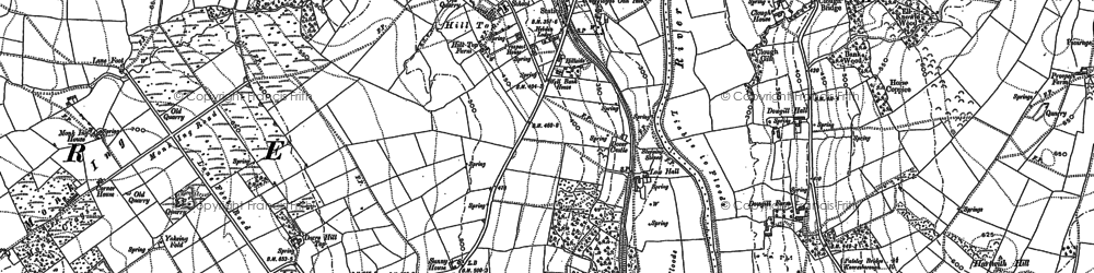 Old map of Dacre Banks in 1907