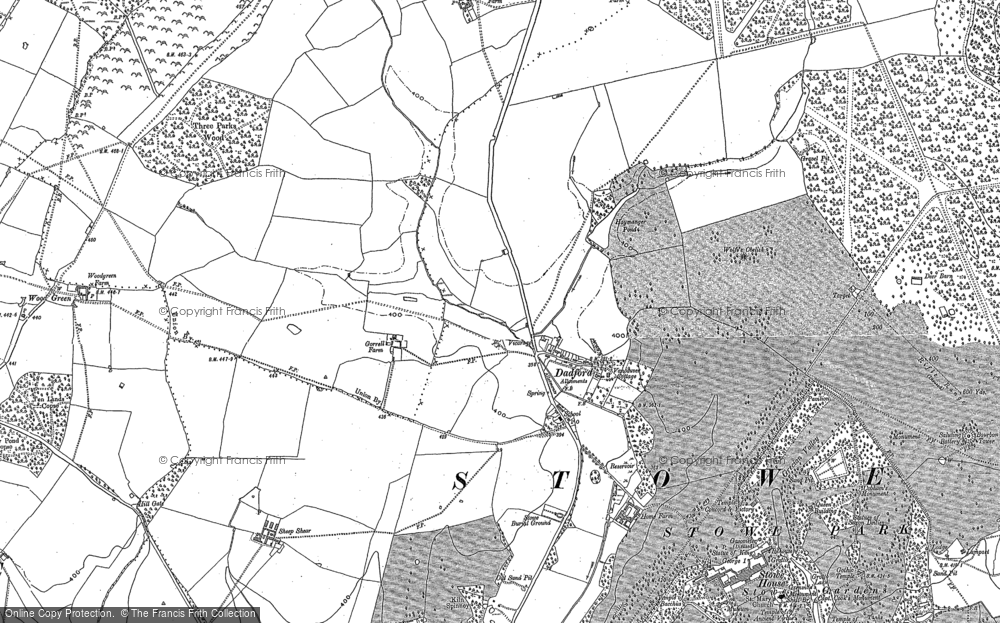 Old Map of Dadford, 1899 in 1899