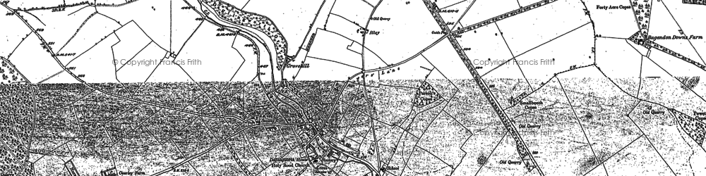 Old map of Daglingworth in 1882