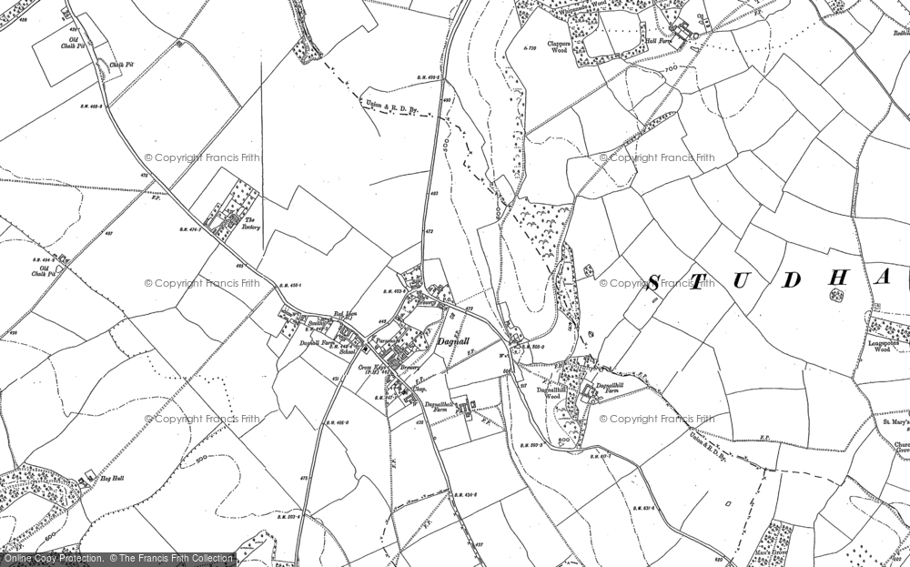Old Map of Historic Map covering Collyers in 1902
