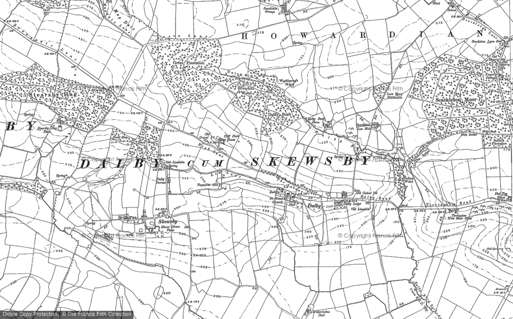 Old Map of Historic Map covering Witherholme Hall in 1889