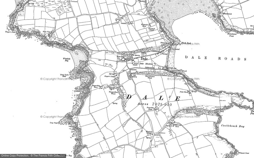 Old Map of Historic Map covering Westdale Bay in 1948
