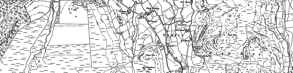 Old map of Bracken Riggs in 1898