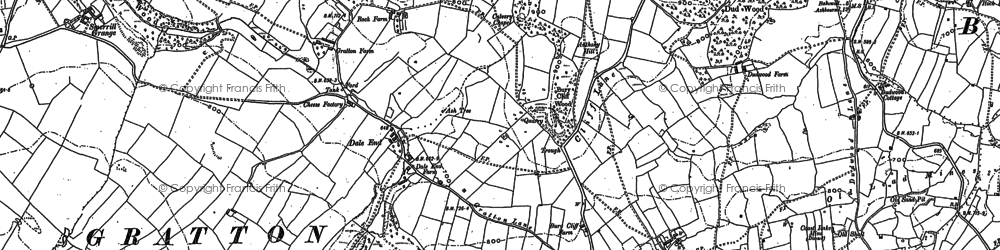 Old map of Dale End in 1878