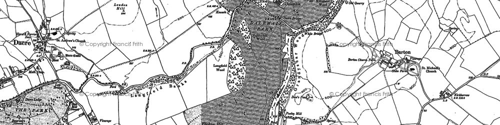 Old map of Barton in 1923