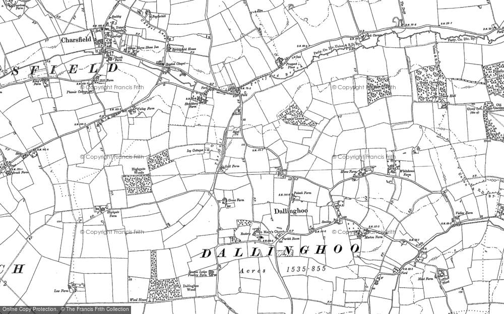 Old Map of Dallinghoo, 1881 - 1883 in 1881
