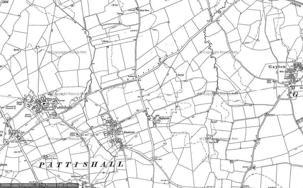 Old Map of Dalscote, 1883 in 1883
