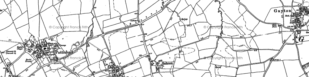 Old map of Dalscote in 1883