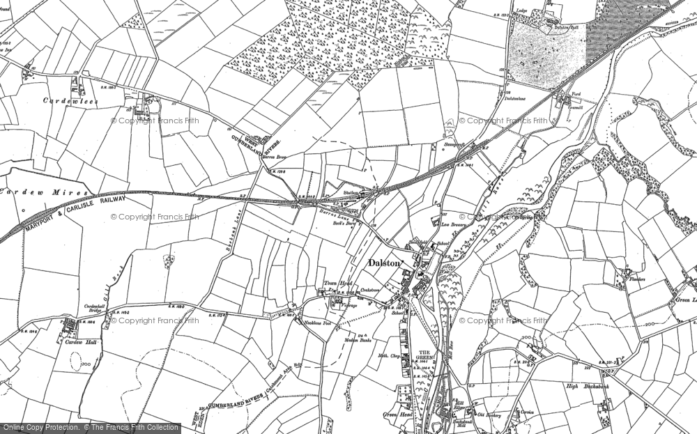 Old Map of Historic Map covering Bishop's Dyke in 1899