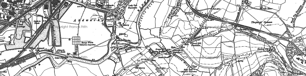 Old map of Dalton Parva in 1890