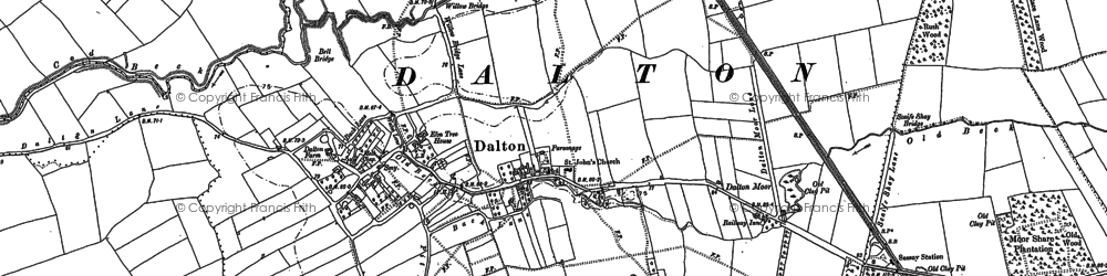 Old map of Dalton in 1890