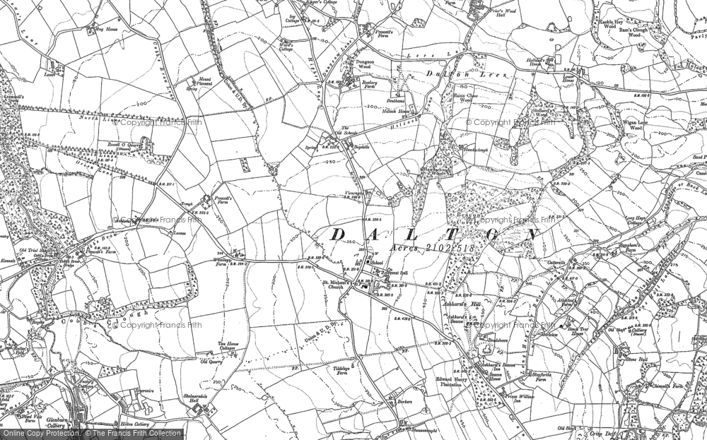 Old Map of Historic Map covering Ashurst's Beacon in 1892