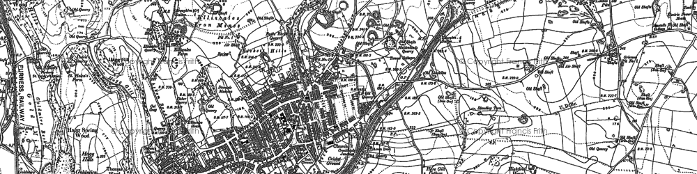 Old map of Dalton-In-Furness in 1910