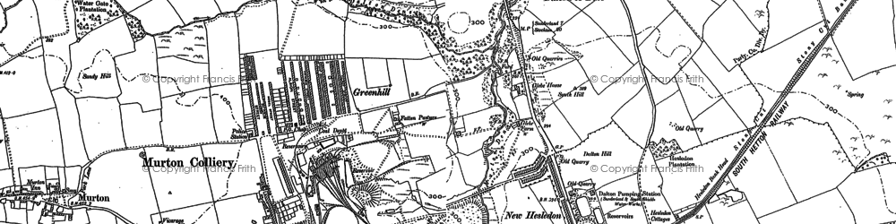 Old map of Deneside in 1914